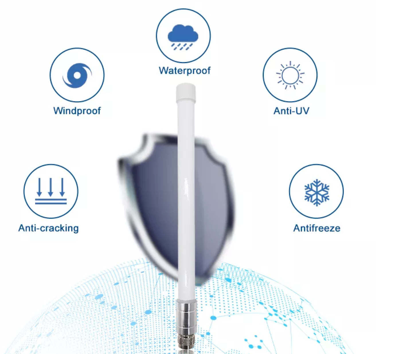 Base Station Antenna 8dBi 868Mhz 915Mhz Lora Fiberglass Antenna