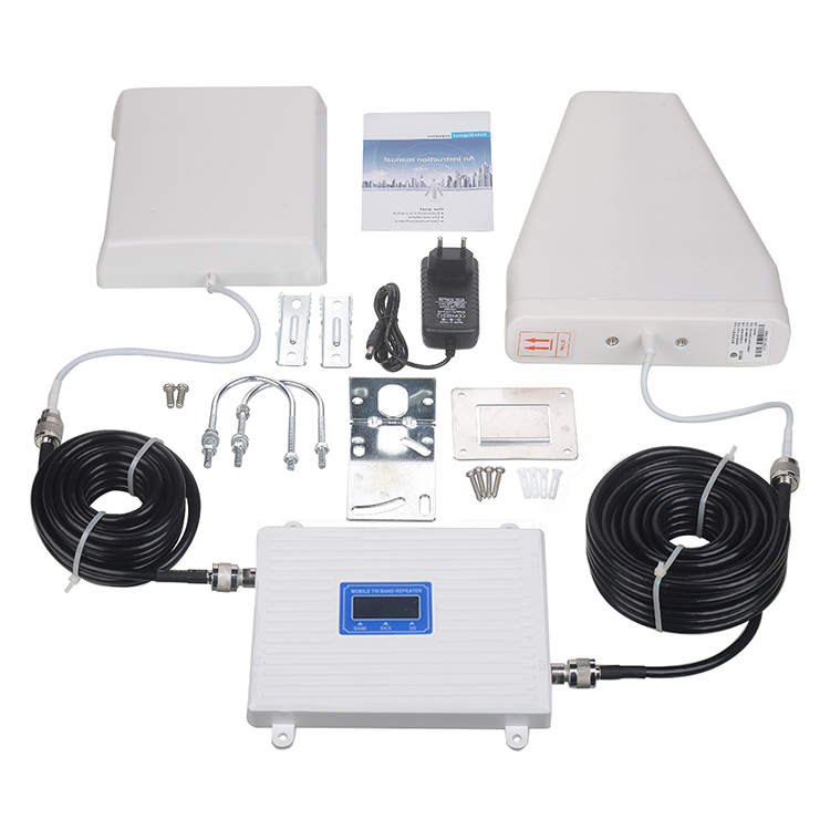 GSM 2G 3G 4G Triband 900 1800 2100mhz Cellphone Signal Repeater LTE Network Cellular amplifier Mobile signal Booster
