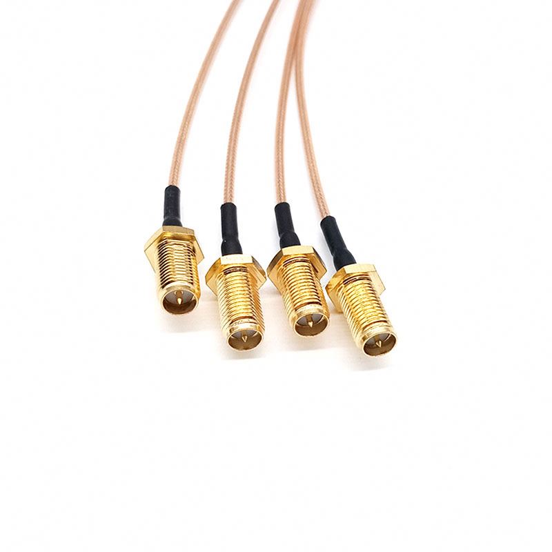 Customized RF Cable Assembly High Quality F Type Female Jack To CRC9 Male Right Angle RG316 Pigtail Cable For Modem